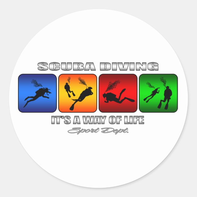 Cool Scuba Diving It Is A Way Of Life Classic Round Sticker (Front)