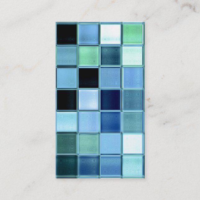 cool Sea Glass Mosaic custom business cards (Front)