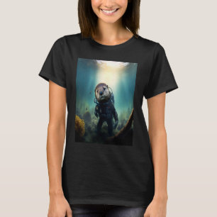 Cool Sea Otter Costume Scuba Diving Otter T-Shirt
