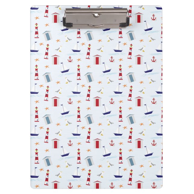 Cool Sea Symbols Clipboard (Front)