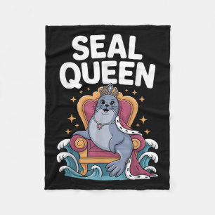 Cool Seal Art For Women Girls Mom Sea Lion Animal Fleece Blanket