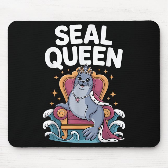 Cool Seal Art For Women Girls Mom Sea Lion Animal  Mouse Pad (Front)