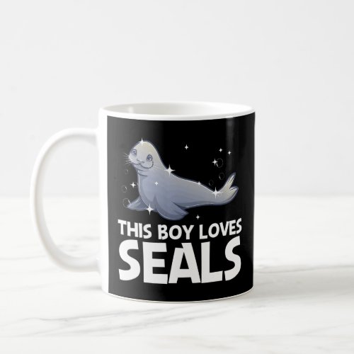 Cool Seal For Boys Kids Sea Lion Animal  Harp Seal Coffee Mug