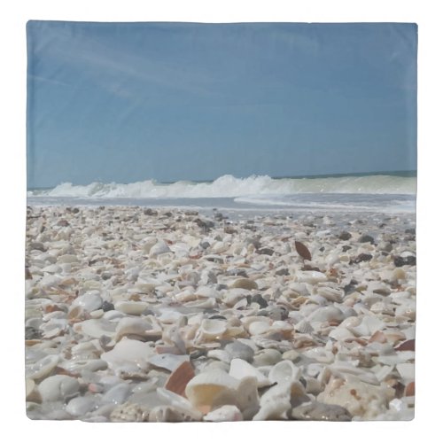 Cool Seashells on the Sand Beach Photo Duvet Cover