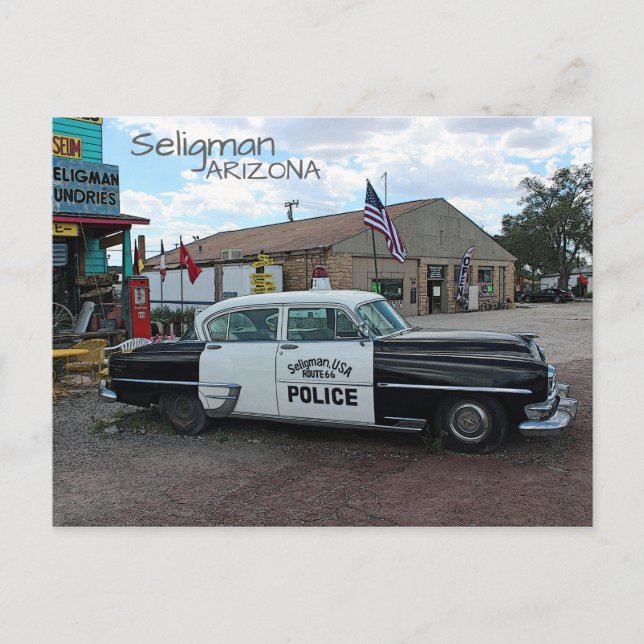 Cool Seligman Route 66 Postcard! Postcard (Front)