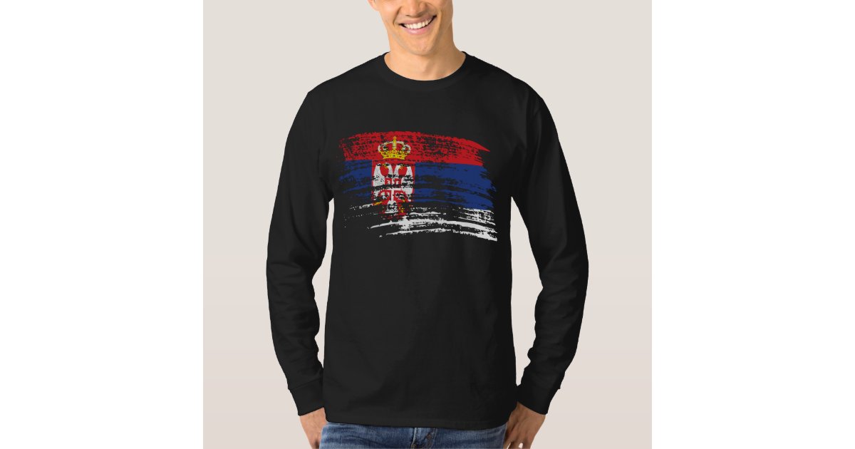 Unisex Nation T-shirt Serbia Flag Serbs T-shirts Jersey For Men