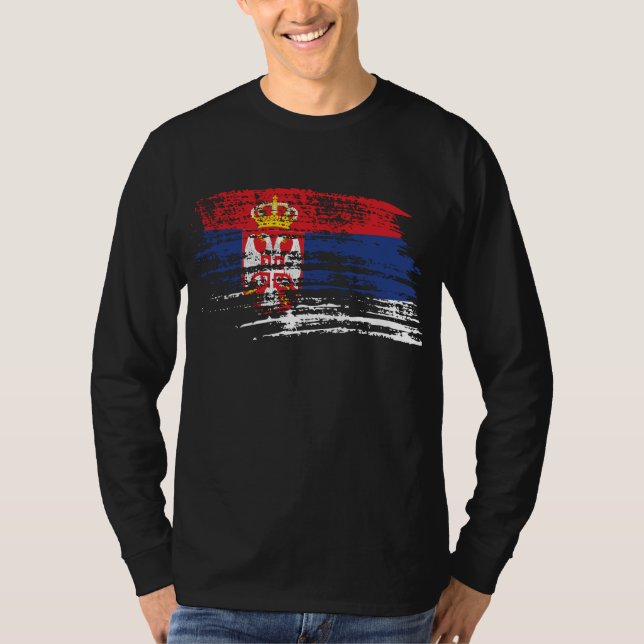 Cool Serbian flag design T-Shirt (Front)