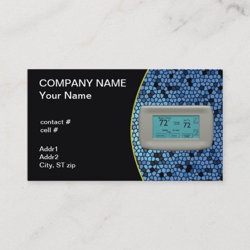 Customizable cool setting thermostat business card templates