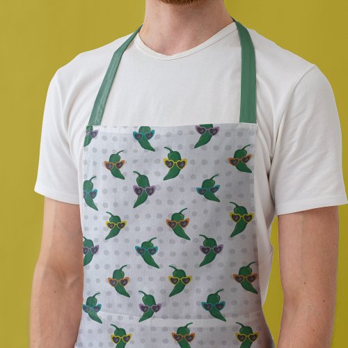 Cool Shades Green Chile Pattern Apron