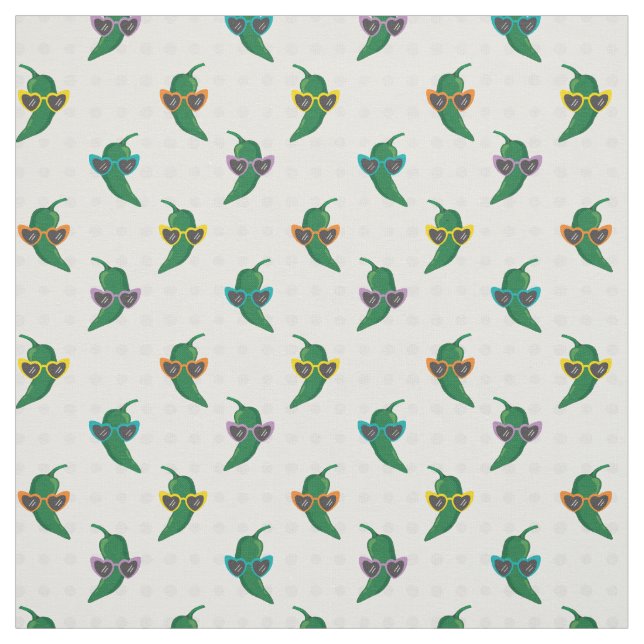Cool Shades Green Chile Pattern Fabric (Swatch)