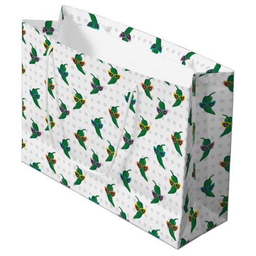 Cool Shades Green Chile Pattern Large Gift Bag