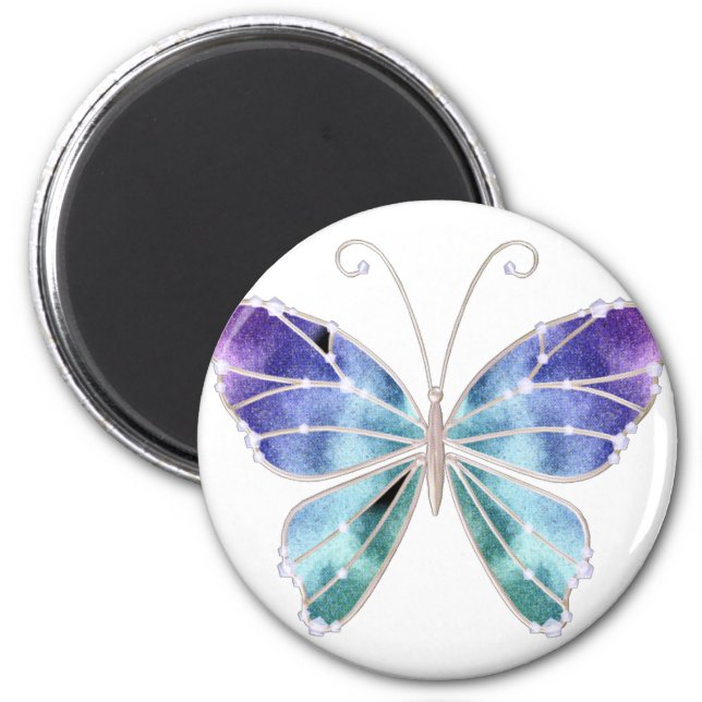 Cool Shades Rainbow Wings Butterfly Magnet (Front)