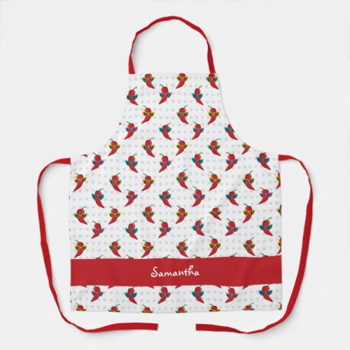 Cool Shades Red Chile Pattern Apron