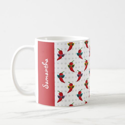 Cool Shades Red Chile Pattern Coffee Mug