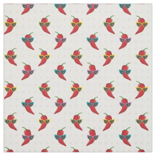 Cool Shades Red Chile Pattern Fabric