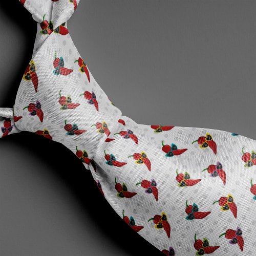Cool Shades Red Chile Pattern Neck Tie