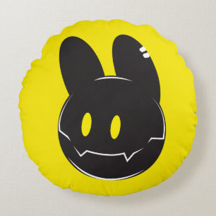 Cool Shadow Bunny Cartoon Round Pillow