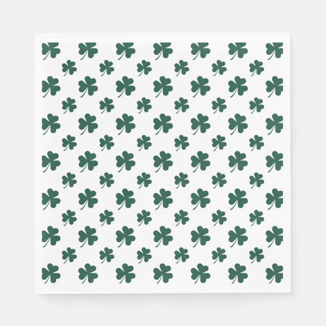 Cool shamrock tiled pattern clover  napkins (Front)