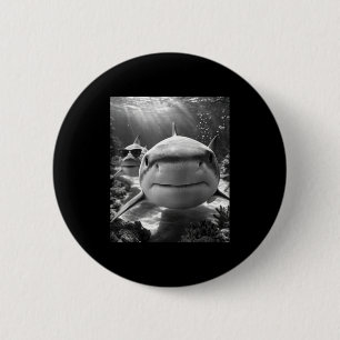Cool Shark Animal Selfie  Button