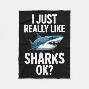 Cool Shark Art For Men Women Great White Hammerhea Fleece Blanket