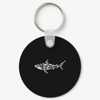 Cool Shark Art For Men Women Kids Boys Girls Shark Keychain