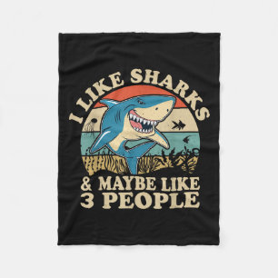 Cool Shark Art Men Women Great White Hammerhead Sh Fleece Blanket