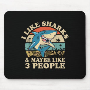 Cool Shark Art Men Women Great White Hammerhead Sh Mouse Pad