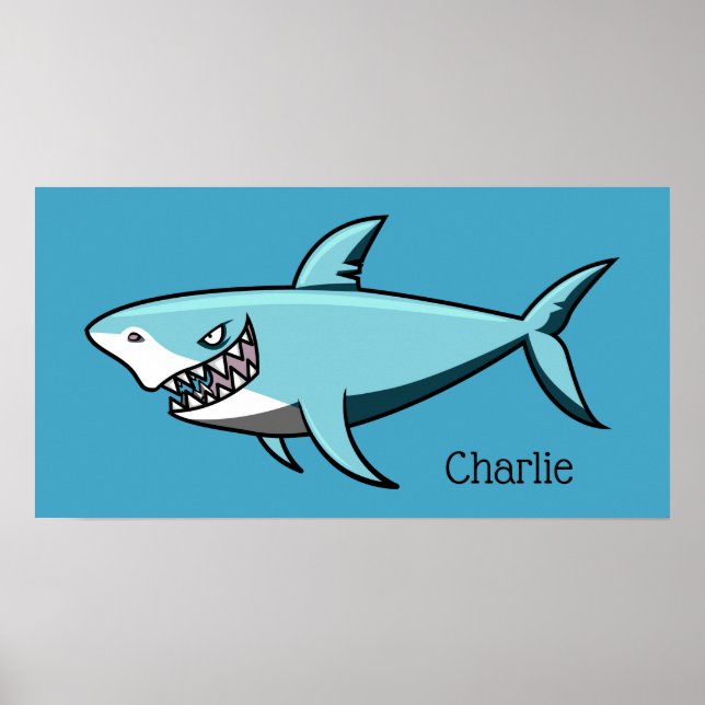 Cool Shark custom name poster (Front)