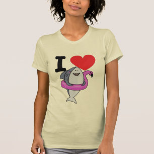 Cool Shark design love - Beach Pun Funny Shark T-Shirt