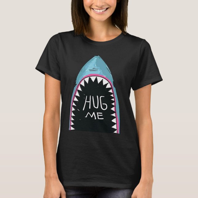 Cool Shark Hug Me Summer Surf Club T-Shirt (Front)