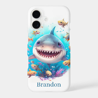 cool shark lovers add name iPhone 17 case