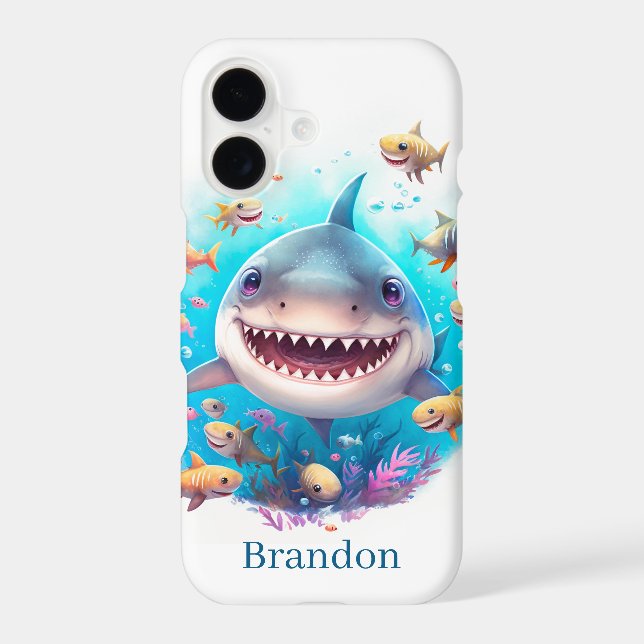 cool shark lovers add name Case-Mate iPhone case (Back)