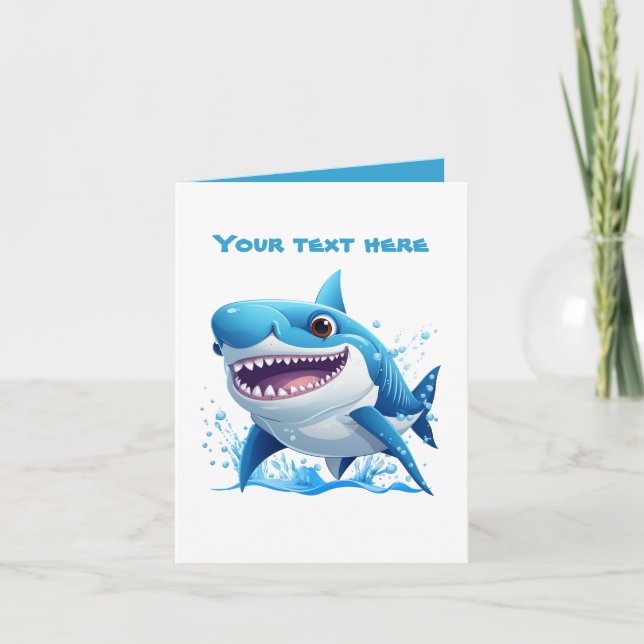 Cool shark lovers add text  card (Front)