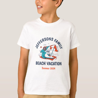 Cool Shark Matching Family Trip Beach Vacation T-Shirt