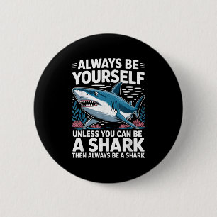 Cool Shark Novelty For Men Women Kids Shark Fan Sh Button