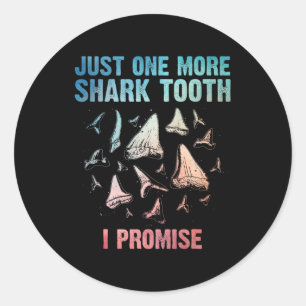Cool Shark Teeth Art For Men Women Megalodon Tooth Classic Round Sticker