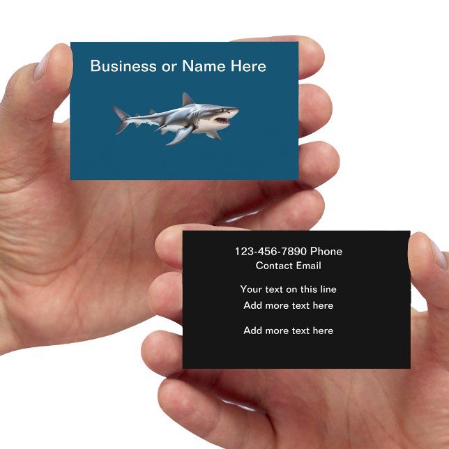 Cool Shark Theme Business Cards (Creator Uploaded)