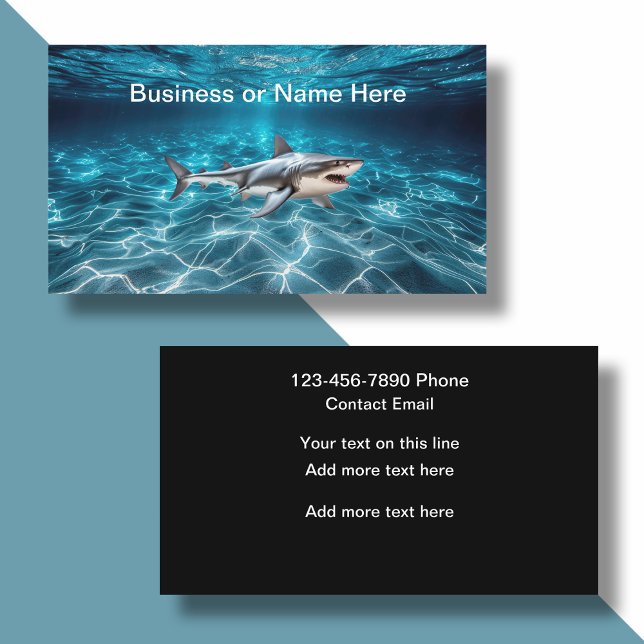 Cool Shark Theme Underwater Business Cards (Creator Uploaded)