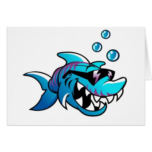 Cool Shark with sunglasses Cards (Front Horizontal)
