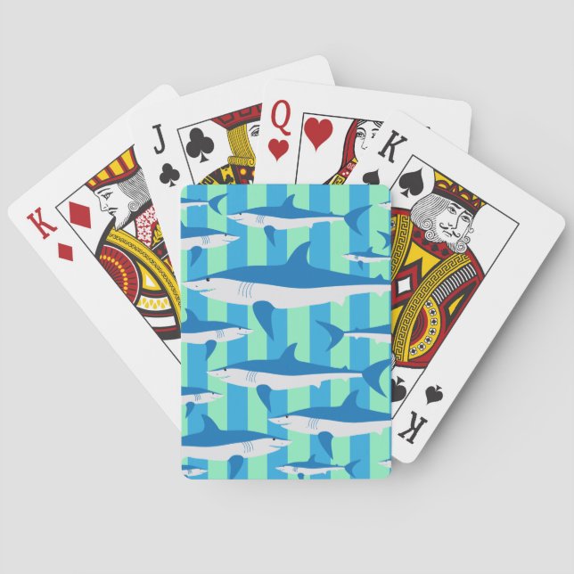 Cool SHARKS Playing Cards (Back)