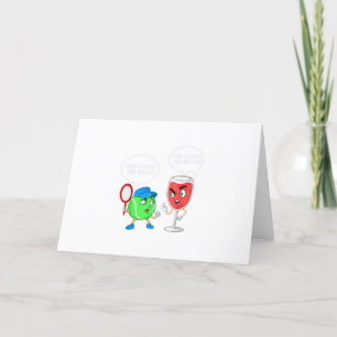 cool she loves me tennis ball and wine funny holiday card