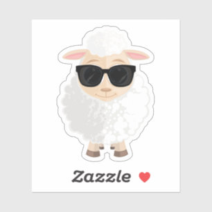 Cool Sheep Sunglasses Custom Vinyl Sticker Cute