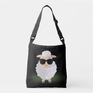 Cool Sheep Sunglasses Neon Green Streetwear Crossbody Bag