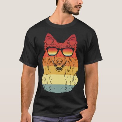 Cool Shetland Sheepdog Owner Animal  Dogs Retro Vi T-Shirt