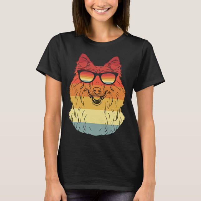 Cool Shetland Sheepdog Owner Animal  Dogs Retro Vi T-Shirt (Front)