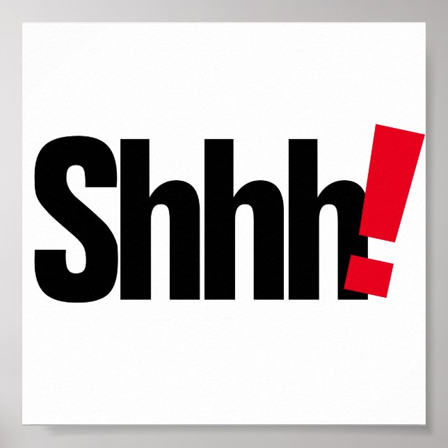 Cool Shhh Funny Signs Quite Zone Study Area Poster (Front)