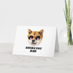 Cool Shiba Inu Dad Wearing Glasses Father's Day Card