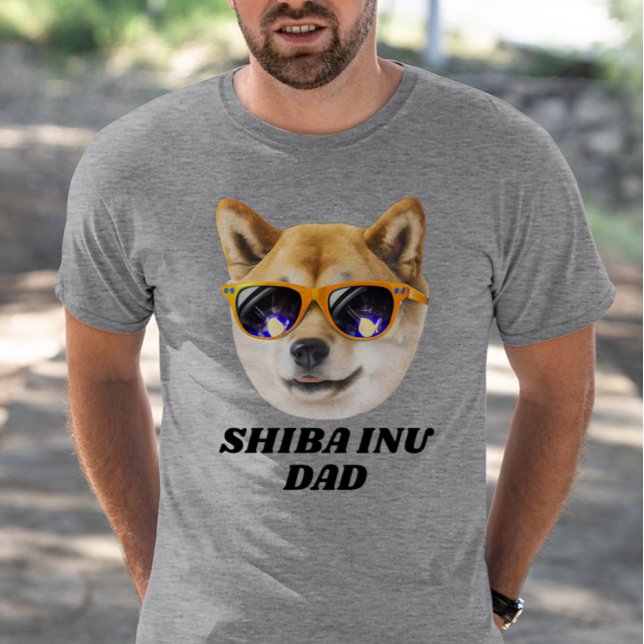 Cool Shiba Inu Dad Wearing Glasses Father's Day T-Shirt (Creator Uploaded)