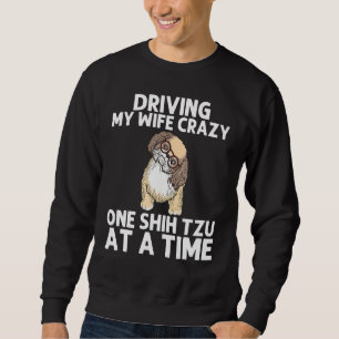 Cool Shih Tzu Art For Men Father Puppy Pet Dog Bro Sweatshirt