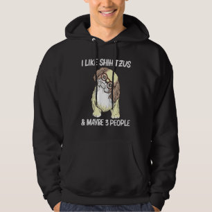 Cool Shih Tzu Art For Men Women Puppy Pet Dog Brow Hoodie